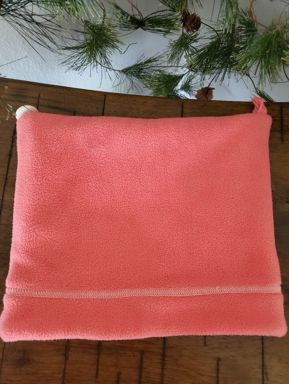 REI Kids Fleece Skull Cap Beanie Pink With White Flower Accent Retro - Picture 7 of 11